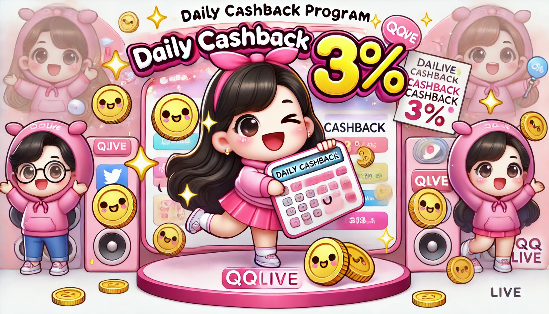 Hoàn cược thua mỗi ngày QQlive 3% cashback